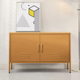 Artiss Buffet Sideboard Metal Cabinet - BASE Yellow Chez Guru