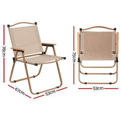 Gardeon Outdoor Camping Chairs Portable Folding Beach Chair Patio Furniture Chez Guru