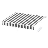 Instahut Retractable Folding Arm Awning Motorised Sunshade 2.5Mx2M Grey White