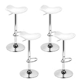 Artiss 4x Bar Stools Leather Gas Lift Chair White Chez Guru