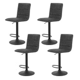 Artiss 4x Bar Stools Gas Lift Vintage Leather Grey Chez Guru