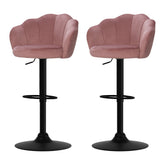 Artiss 2x Bar Stools Gas Lift Velvet Pink Chez Guru