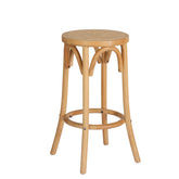 Artiss Bar Stool Rattan Seat Wooden Chez Guru