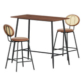 Artiss Bar Table Stools Set Dining Desk Industrial Kitchen Chairs Cafe Pub Chez Guru