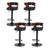 Artiss 4x Bar Stools Gas Lift Faux Leather Chez Guru
