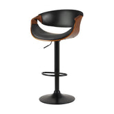 Artiss Bar Stools Gas Lift Leather w/Armrest Chez Guru