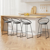 Artiss 4x Bar Stools Padded Seat Metal Chez Guru