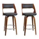 Artiss 2x Bar Stools Swivel Leather Chair 65cm Chez Guru