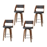 Artiss 4x Bar Stools Swivel Leather Chair 65cm Chez Guru