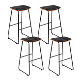 Artiss 4x Bar Stools Leather Padded Metal Chez Guru