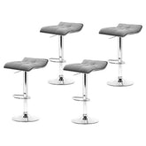 Artiss 4x Bar Stools Linen Padded Gas Lift Chez Guru