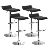 Artiss 4x Bar Stools Adjustable Gas Lift Chairs Black Chez Guru