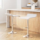 Artiss 2x Bar Stools Adjustable Gas Lift Chairs White Chez Guru