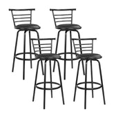 Artiss 4x Bar Stools Swivel Leather Padded Metal Chez Guru
