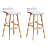 Artiss 2x Bar Stools Wooden Stool White - Chez Guru