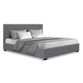 Artiss Bed Frame Double Size Gas Lift Grey NINO Chez Guru