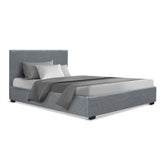 Artiss Bed Frame King Single Size Gas Lift Grey NINO Chez Guru