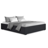 Artiss Bed Frame Double Size Gas Lift Base Charcoal TOKI Chez Guru