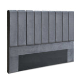 Artiss Bed Head Headboard King Velvet - VELA Grey Chez Guru