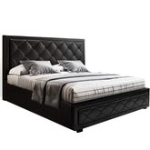 Artiss Bed Frame Double Size Gas Lift Black TIYO Chez Guru