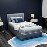 Artiss Bed Frame King Single Size Gas Lift Storage Mattress Base Wooden Grey Chez Guru