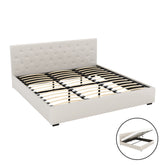 Artiss Bed Frame King Size Gas Lift Beige VILA Chez Guru
