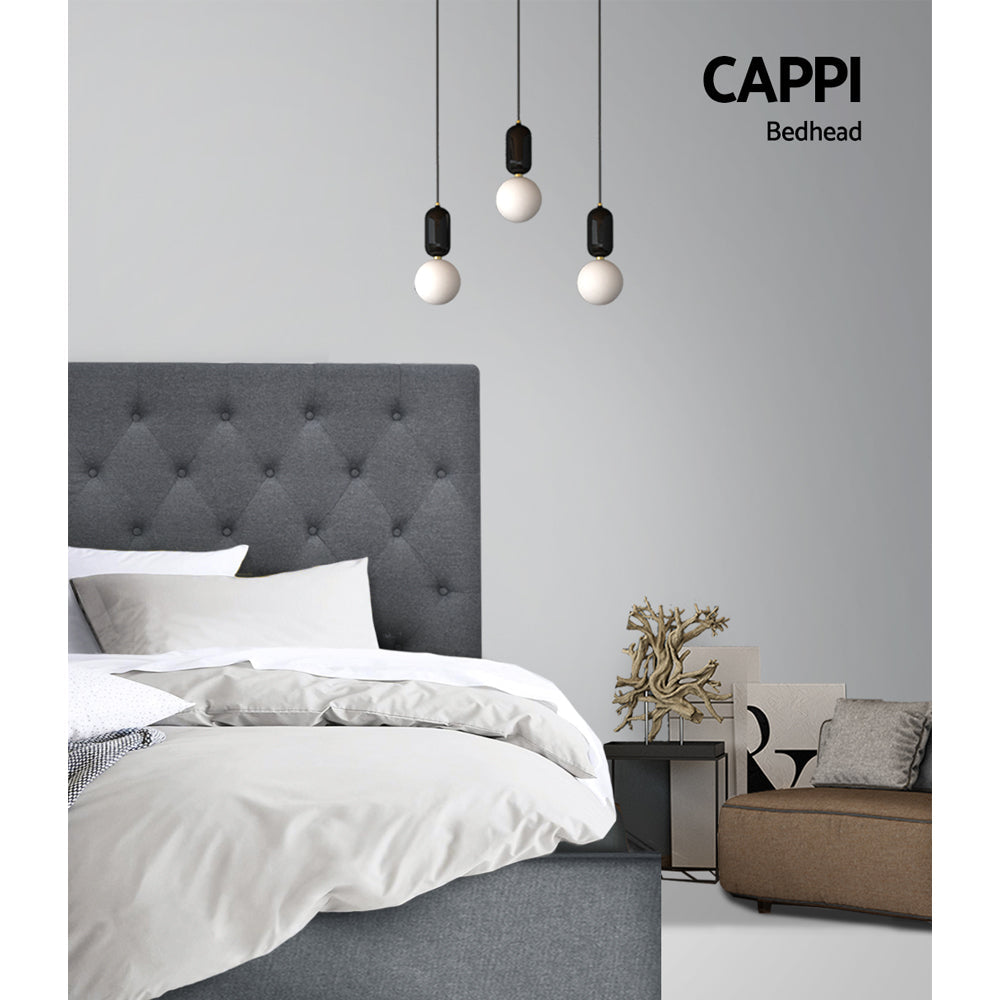 Artiss Bed Head Headboard King Single Size Fabric - CAPPI Grey Chez Guru