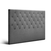 Artiss Bed Head Headboard Queen Size Fabric - CAPPI Grey Chez Guru