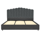 Artiss Bed Frame King Size Velvet Grey FION Chez Guru