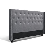 Artiss Bed Head Headboard King Size Fabric - LUCA Grey Chez Guru