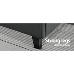 Artiss Bed Frame Queen Size Charcoal TINO