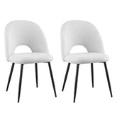 1 Set of 2 Artiss Dining Chair Boucle Sherpa Chez Guru