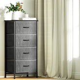 Artiss Chest of 4 Drawers Storage Dresser Tallboy Grey Chez Guru