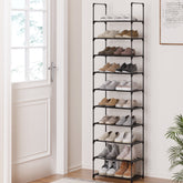 Artiss Shoe Rack DIY Stackable 10-tier Black Dunn Chez Guru