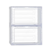 Artiss Shoe Box Rack DIY Set of 2 Stackable Magnetic Door Chez Guru