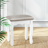 Artiss Dressing Table Stool Velvet Grey Chez Guru