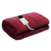 Giselle Electric Throw Rug Heated Blanket Fleece Red Chez Guru