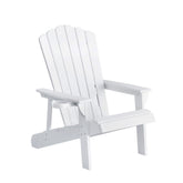 Gardeon Outdoor Chairs HDPE Adirondack Beach Chair Sun Lounge Patio Furniture Garden white