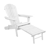 Gardeon Sun Lounge Outdoor Chairs Wooden Foldable Patio Furniture Adirondack White Chez Guru