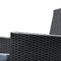 Gardeon Outdoor Dining Set 7 Piece Wicker Lounge Setting Black Chez Guru
