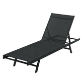 Gardeon Sun Lounge Outdoor Lounger Steel Beach Chair Patio Furniture Black Chez Guru