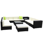 Gardeon 13-Piece Outdoor Sofa Set Wicker Couch Lounge Setting 11 Seater Chez Guru