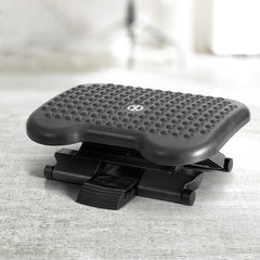 Artiss Foot Rest Stool Office Under Desk Angle Adjustable Footrest Massage Black Chez Guru