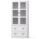 Artiss Buffet Sideboard 180cm Hutch Storage Cabinet Kitchen Drawer Door White