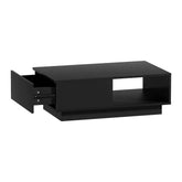 Artiss Coffee Table Led Lights Black - Chez Guru