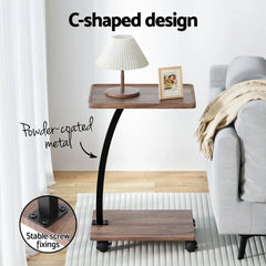 Artiss Coffee Table C Shaped - Chez Guru