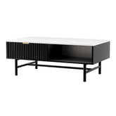 Artiss Coffee Table Drawer Storage Shelf Black - Chez Guru
