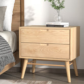 Artiss Bedside Table Drawers Side End Table Storage Cabinet Nightstand Oak GINO Chez Guru
