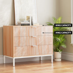 Artiss 3 Chest of Drawers - LURA Pine Chez Guru
