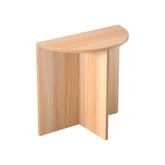 Artiss Coffee Table Semi-circle 48CM Pine Elva - Chez Guru